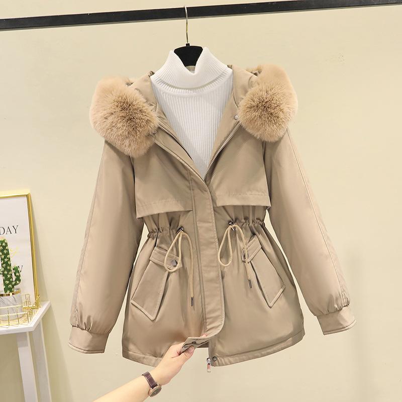 Áo Parka Đệm Nhung, Áo Khoác Dày Dặn, Dành Cho Nữ, Quần Áo Mùa Đông Mới, Phong Cách Hàn Quốc, Áo Khoác Đệm Bông Nhỏ Quần Áo Cotton Lông Cừu, Áo Khoác Cotton Top Jacket Women 1