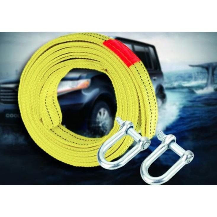 Product Introduction of COD FREE Shipping (SUPER STRONG & STABLE) 3Meter 3Ton Universal Trailer Rope Double Layer Car Tow Rope Towing Strap With Hooks 4