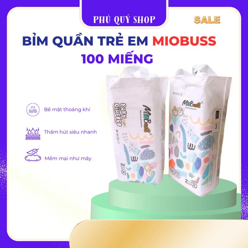  Bỉm quần miobuss hàng VN 100 miếng Cho Bé form bo mông bỉm thấm hút tốt mềm mại khô thoáng cho bé cảm giác thoải mái rễ chịu 