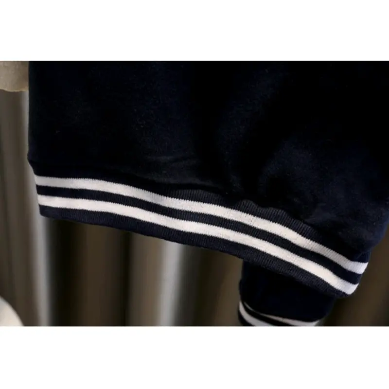 Baju bayi Cowok 6 12 bulan 1 2 3 Tahun Kemeja Lengan Panjang Set Rompi Navy biru Katun Bunda Laki-Laki Parsel Blue 7