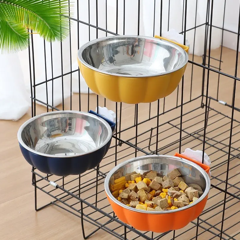 Bát ăn treo chuồng inox , bát ăn treo lồng cho chó mèo, thú cưng