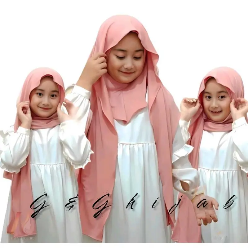 Pashimina Anak Instan Inner Leher | Pastan Inner Menutup Leher Anak Jersey Premium 6 Samapai 13 Tahun 0