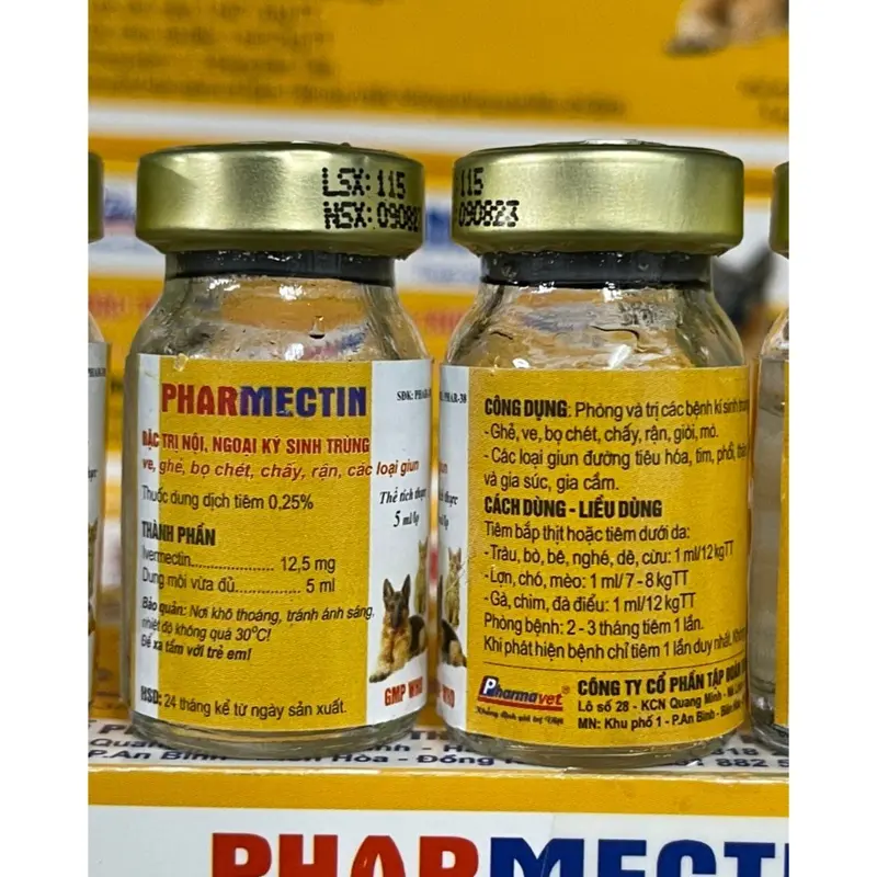 Phar-Mectin - Tiêm diệt ve, ghẻ, rận chó mèo (lọ 5ml) 0