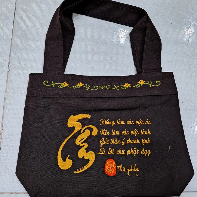 Túi vải. giỏ đi chùa Size lớn 8