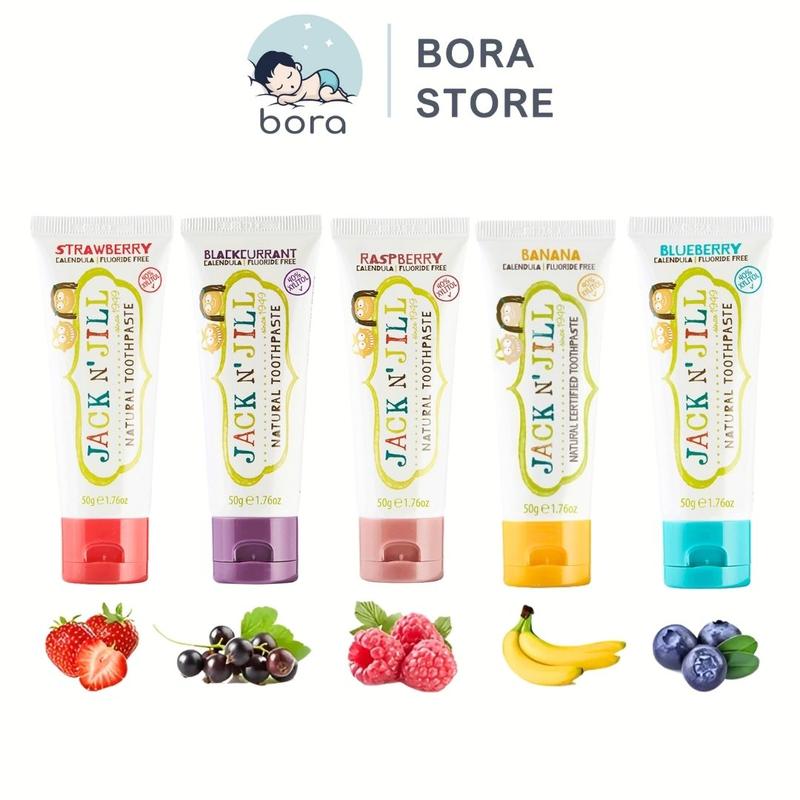 Kem đánh răng cho bé hữu cơ Jack N' Jill Úc Organic chính hãng, cho bé trên 6 tháng, có thể nuốt