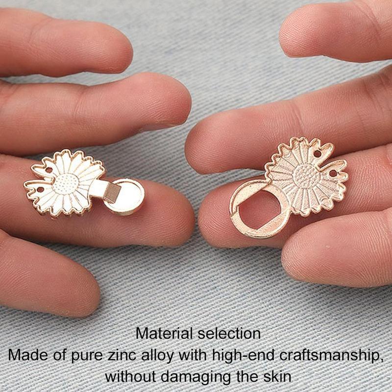 Product Introduction of Daisy Waist Buckle Jeans Waist Fixing Artifact Adjustable Size Jeans Waist Buckle Daisy Pin For Clothing Skirt Accessories 21