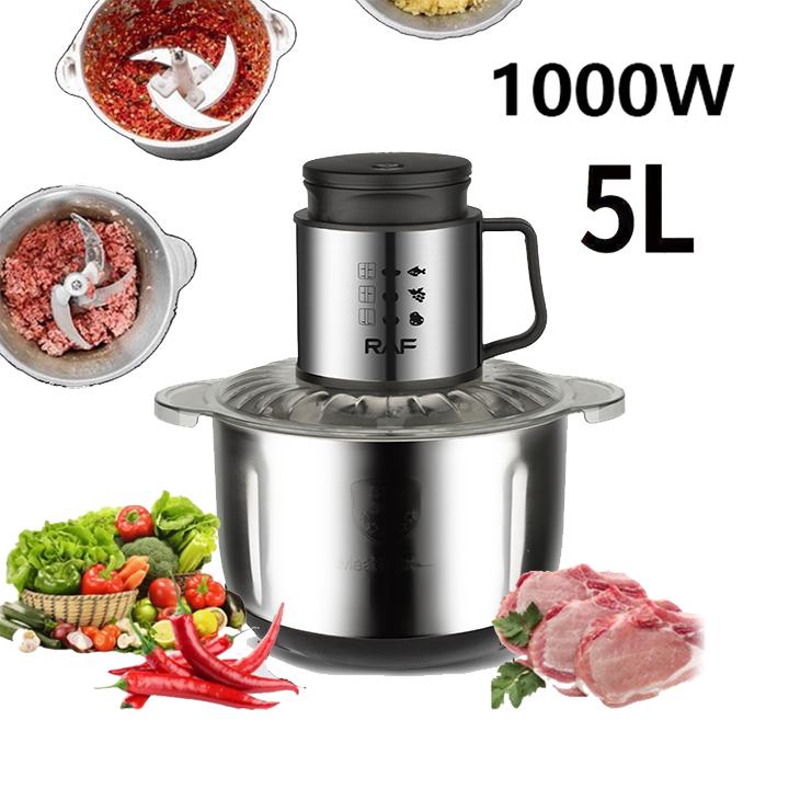 Máy xay thịt cá, xay rau củ RAF công suất lớn 1000W cối 5L inox 304 RAF Chính Hãng 1
