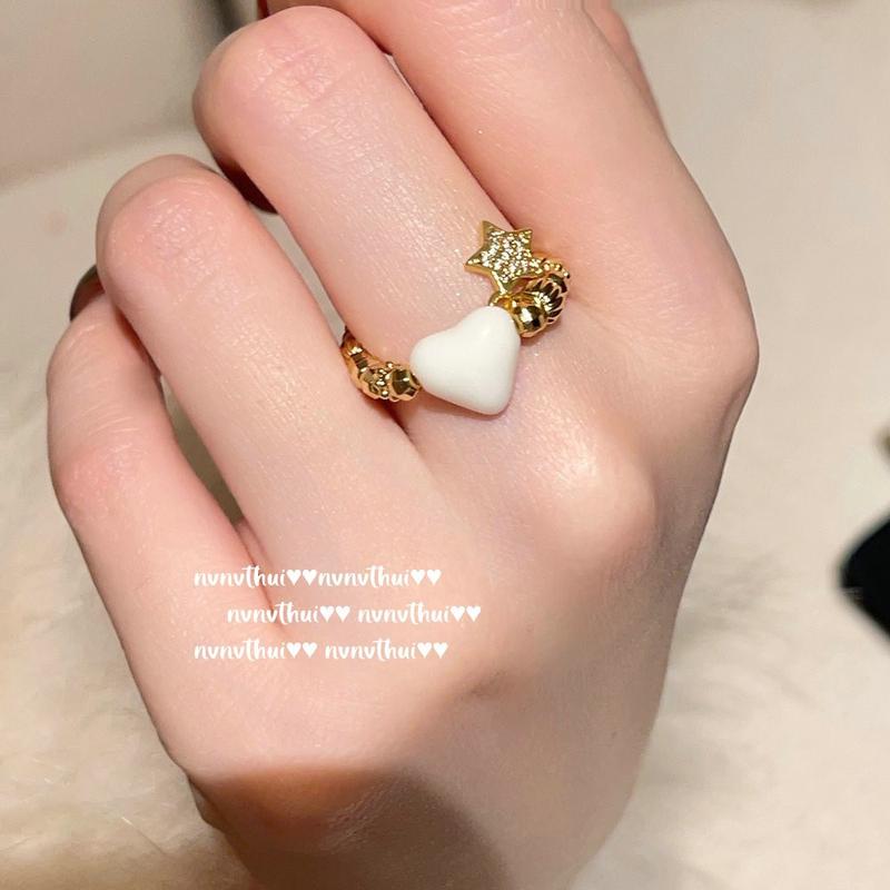 Product Introduction of Ancient gold chiseled carved window compass necklace, new Chinese style plated 18K goldFilial diamond pestle zircon ring 11