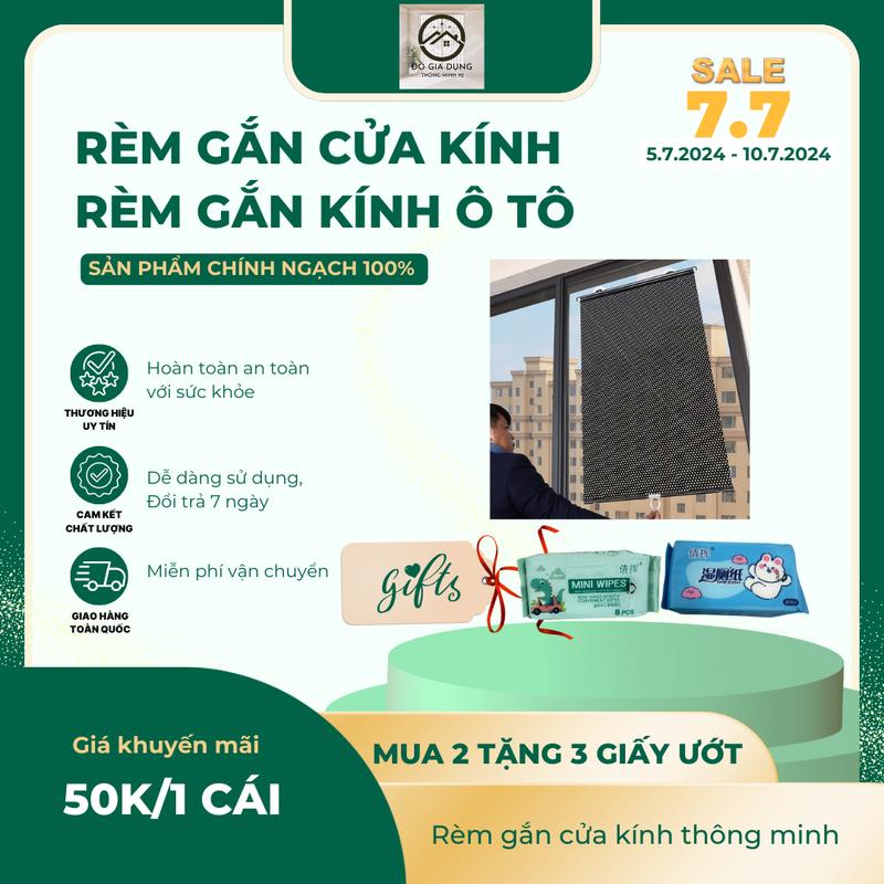 Rèm Dán Che Chắn Nắng Cuộn Gọn Dán Tường Cửa Sổ Phòng Ngủ Cửa Kính Ô Tô Cách Nhiệt Chống Tia Uv 6