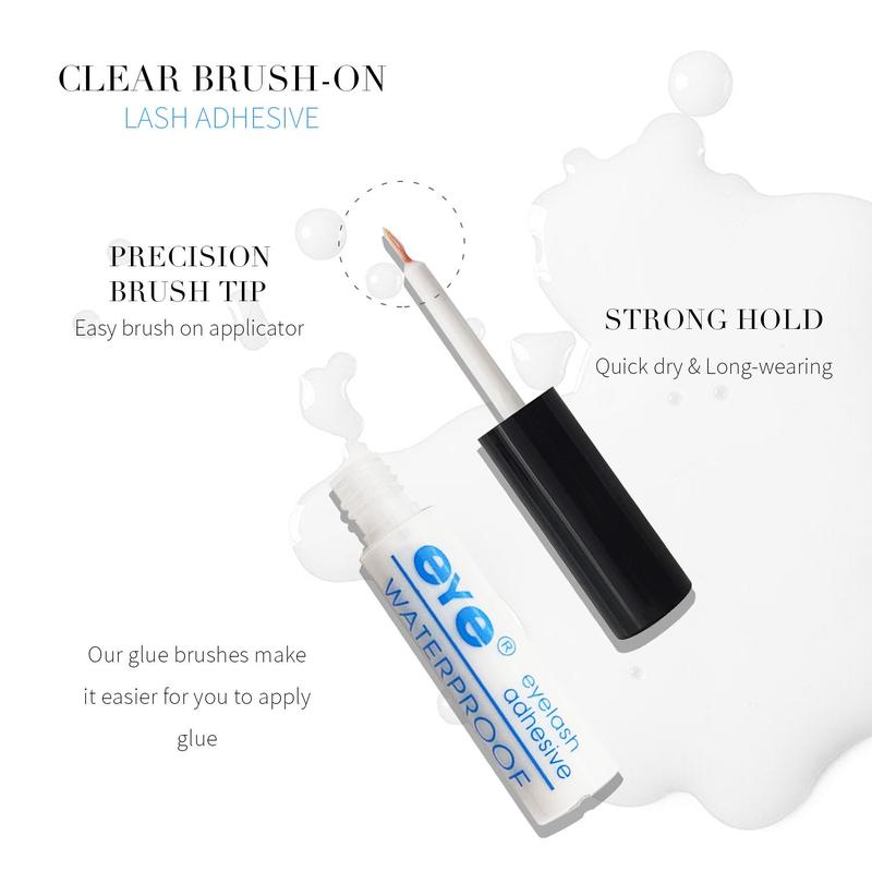 Product Introduction of Waterproof Long Lasting Eyelash Glue, 4 Counts/set Quick Dry Eyelash Extension Glue, Professional Eye Makeup Tool for Women & Girls, Valentine's Day Gift, Eyelash Clusters Adhesives 13