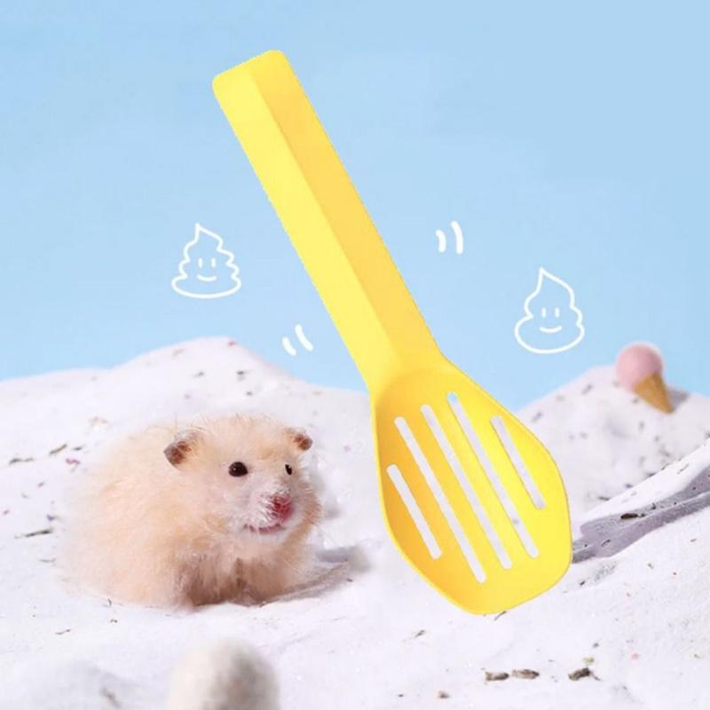 Product Introduction of 10pcs Pet Cleanning Tool Mini Hamster Sand Scoop Plastic Random Color Pet Bath Spoon Wear Resistant Hamster Toilet Cleaning Scoop for Hamster Rat Guinea Pig 7