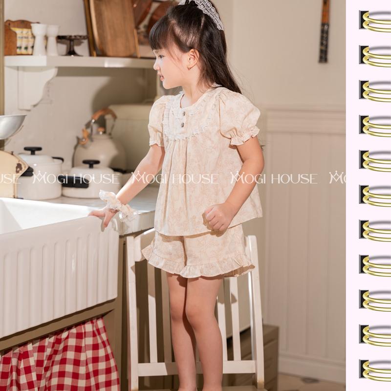Đồ Ngủ Đôi Mẹ & Bé - DAISY SET, Đồ Ngủ Thu Đông Chất Đũi Mềm Thoáng Mát, Bé 1-5 Tuổi MOGI HOUSE 9