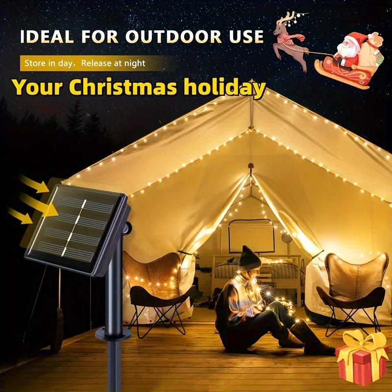 Product Introduction of Solar-Powered LED Outdoor String Lights, 10.06meter 100 Leds, Starry Fairy Lights for Wedding And Various Scenes, Touch Control, Blinking Feature, Removable Photovoltaic Module, Nickel Battery, No Remote - Solar Charged Garden & Landscape Decoration Light 8