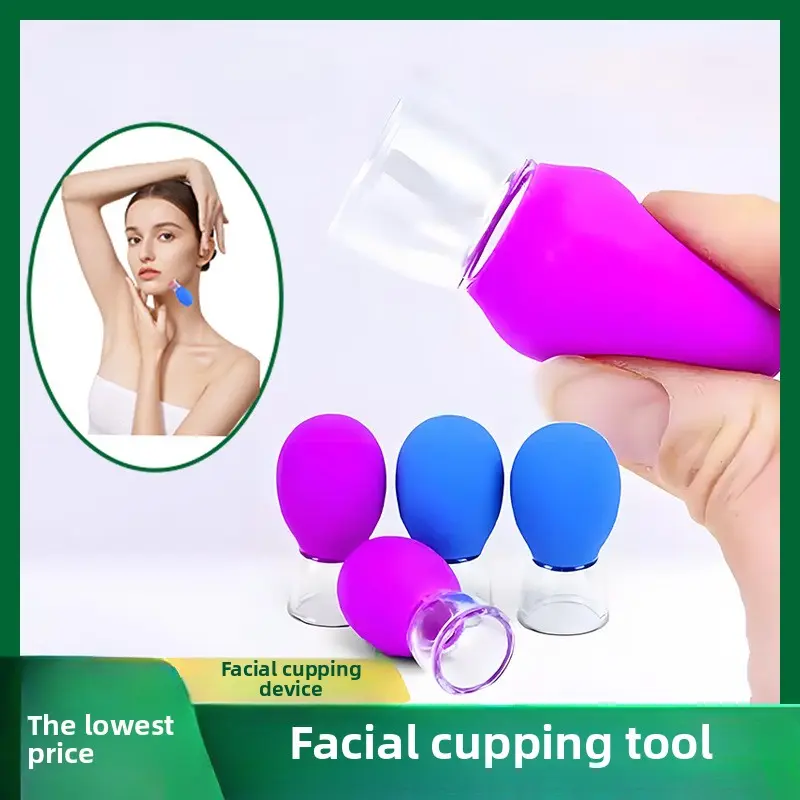Facial Cupping Set – Beauty Tool for Face Lifting, Skin Detox & Anti-Aging,Facial Therapy Tool,Gua Sha for Face,Face Slimming Tool,Silicone Cupping Set,Facial Massage
