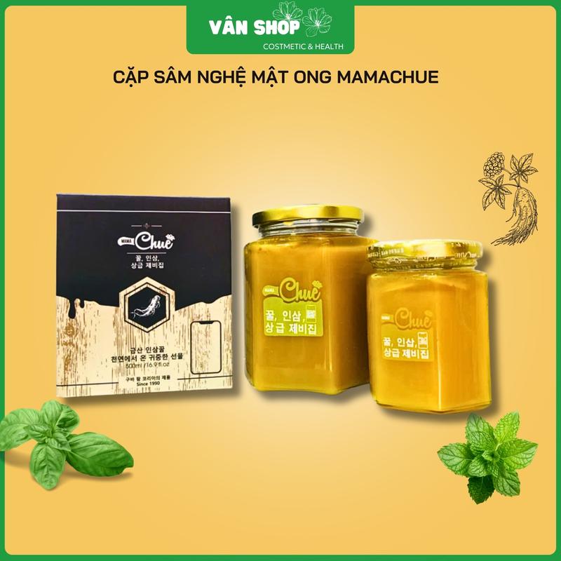 [ Cặp Đôi hũ 500g + 200g ]  Sâm Nghệ Mật Ong Mama Chue Hàn Quốc - Hỗ trợ bổ sung sức khỏe nghệ nano