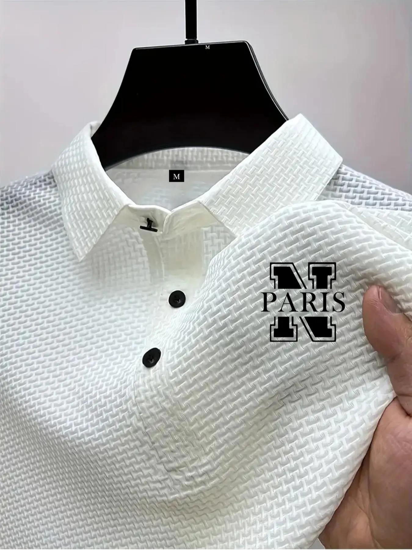 Men's Regular Fit Letter Print Polo Shirt, Casual Short Sleeve Collared Top for Summer, Fashion Men's Clothes for Daily Wear, Tropical