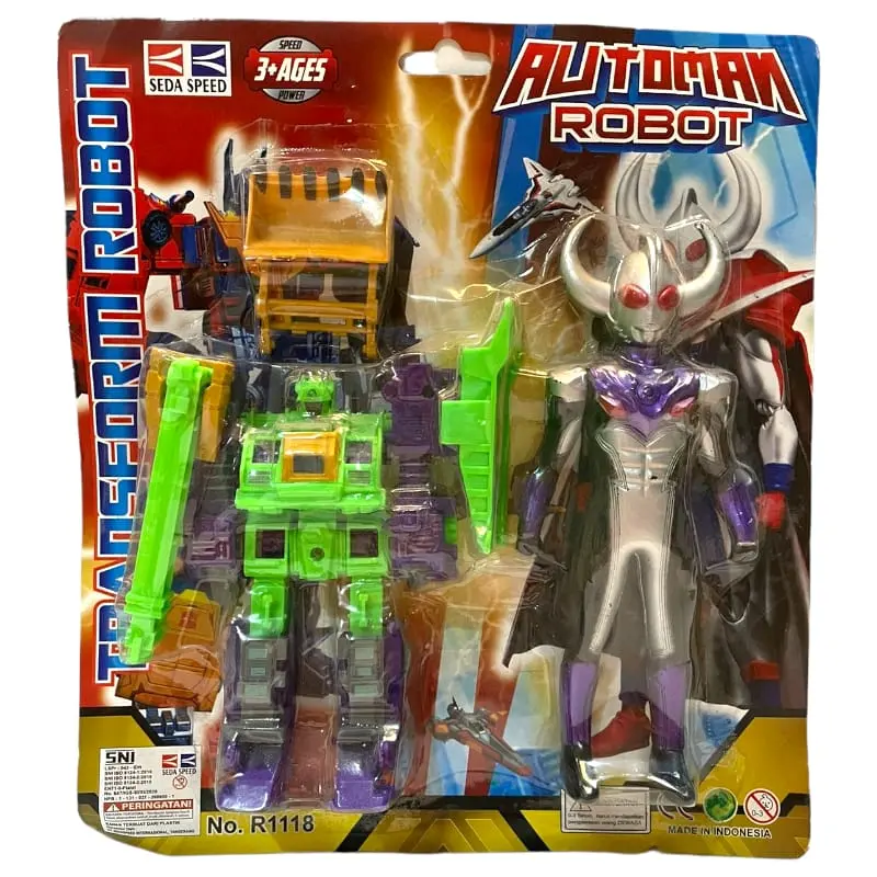 Automan Transformer MAINAN ROBOT TRANSFORMER SUPER ROBOT VS AUTOMAN (1 PAK ISI 2 ROBOT ...