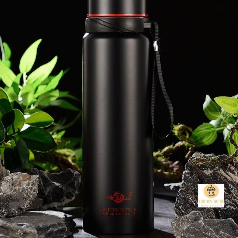Bình Giữ Nhiệt  Bình Nóng Lạnh Thể Thao Đựng Nước lỏi Inox 304, dung tích 600-1500ml bình nước giữ nhiệt  hiện nhiệt độ thép không gỉ có dây xách bình  giữ nhiệt