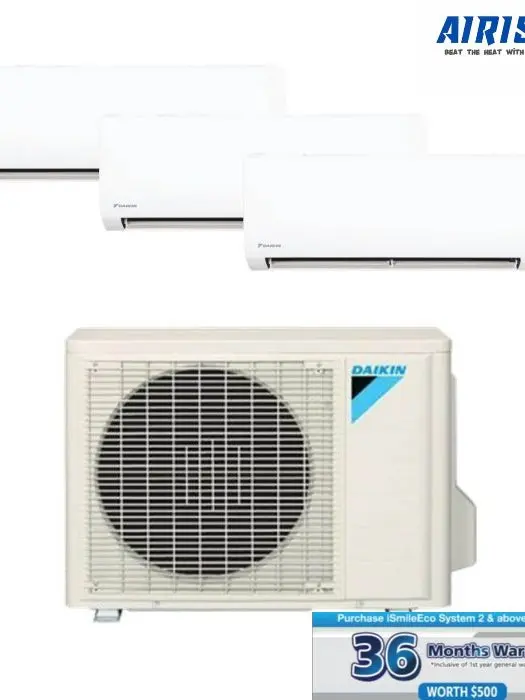DAIKIN AIRCON iSmileEco R32 INVERTER SYSTEM 3 (5 TICKS) - SUPPLY ONLY