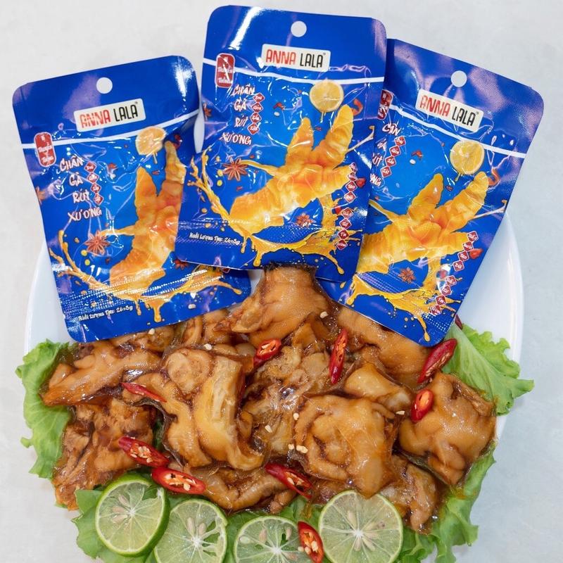 {Kèm muối chấm} Combo 30 20 túi chân gà rút xương Anna Lala và có xương 45g Food Ăn Vặt Chua Cay Đường