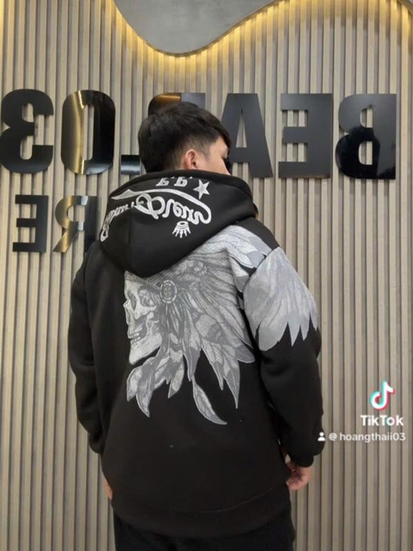 ÁO KHOÁC PP PHILPP THỔ DÂN CHẤT NỈ MŨ HAI LỚP SÀNH ĐIỆU DÀNH CHO BOY PHỐ HOTTREND NAM NỮ Hoodie Women Top