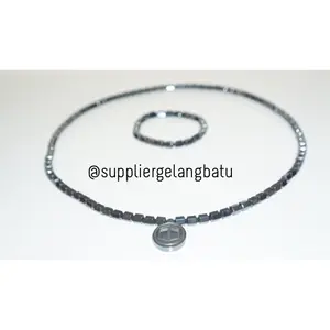 PROMO Kalung Gelang Ginsamyong KABAH KAKBAH MEKKAH HITAM magnet KOREA alat kesehatan  fashion muslim