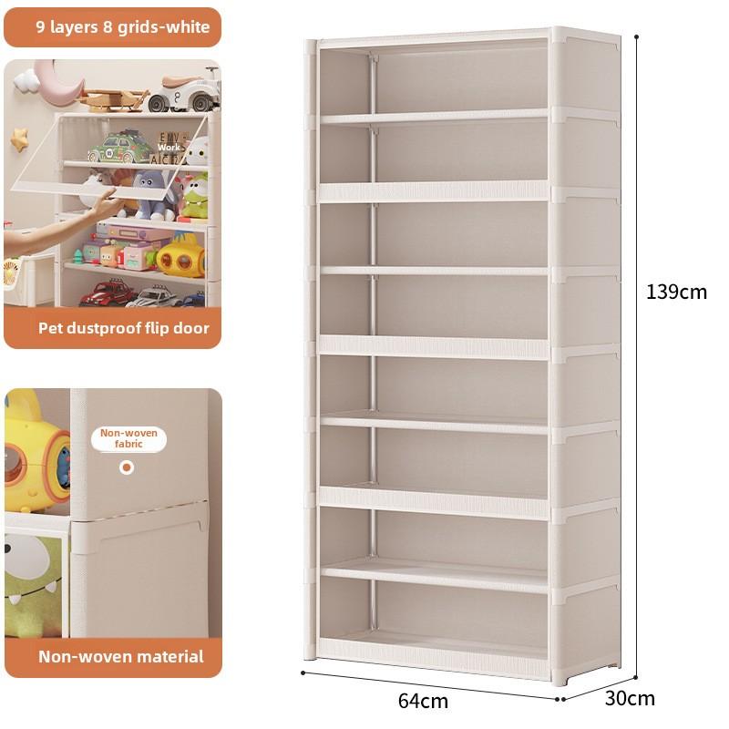 Children's Toy Storage Rack Floor-standing Household Baby Supplies Dust-proof Storage Cabinet Baby Organizer Multi-layer Storage Box 8