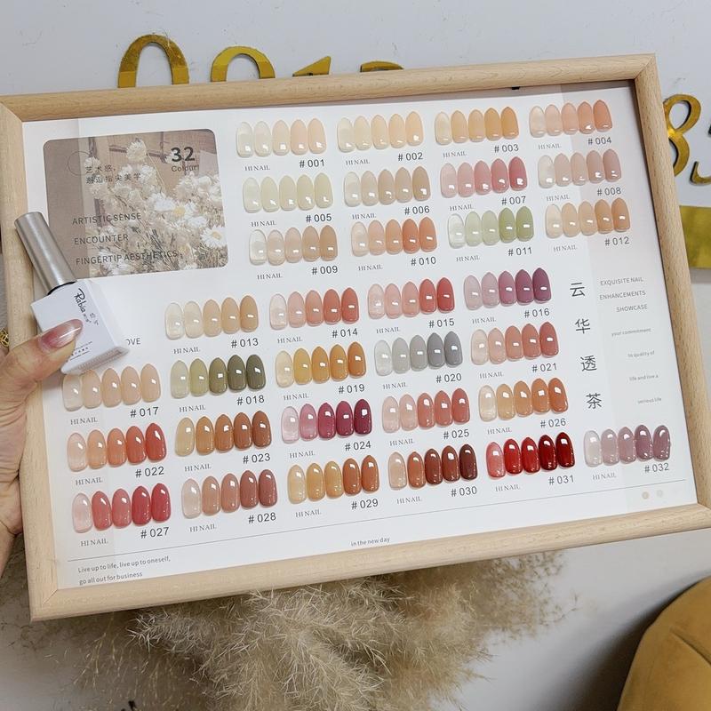 Set Sơn Thạch Rabia + Aivennhuy 32 Màu Cao Cấp - Tặng Kèm Bảng Màu - Chất Sơn Mướt - Thạch Đục Nữ