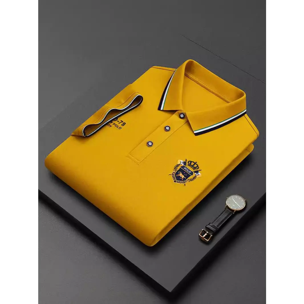 Men's Embroidered Non-Iron Polo Shirt Summer Short Sleeve Top Hot Sale High-Quality Casual Business Outfit Man Clothing Outdoor Sport