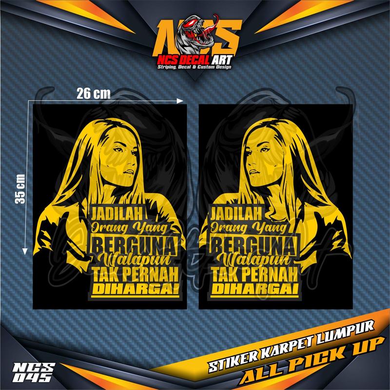 Sticker Karpet Truck /Sticker Karpet Keren Kata Kata Buat Semua Jenis Truck Canter Ragasa elf pick Up dll 2
