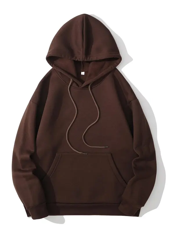 Women's Plain Drawstring Pocket Drop Shoulder Yoga Hoodie, THE GREEN HOODIE GIRL, Fashion Casual Hooded Long Sleeve Pullover for Daily Holiday Outdoor Wear, Hoodies for Women, Going Out Tops, Women's Clothes for Fall & Winter 3