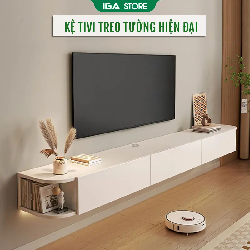 Kệ tivi treo tường thiết kế hiện đại thương hiệu IGA - Gp326