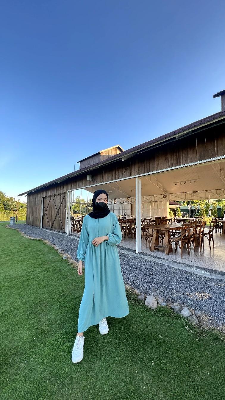 Product Introduction of KINAN MIDI DRESS CRINKLE POLOS // dress crinkle//dress wanita remaja simple elegan kekinian//dress terbaru 2023i 2