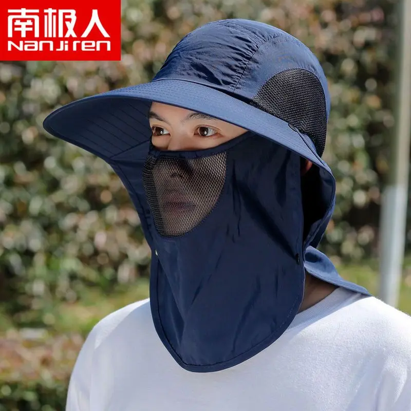 Mũ Chống Nắng, Nanjiren, Dành Cho Nam Giới, Che Mặt, Mũ Câu Cá, Bảo Vệ Cổ, Thoáng Khí, Vành Lớn, Mũ Ngư Dân, Bảo Vệ Chống Tia UV Mùa Hè Phụ Kiện Đội Đầu 1