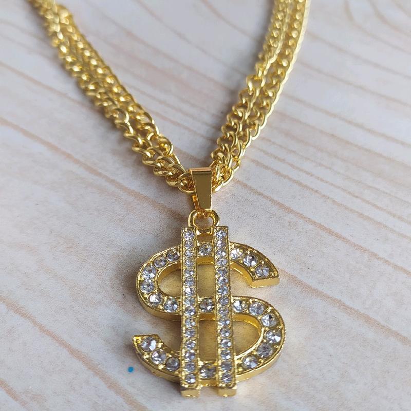 kalung kucing kalung hewan kalung anjing rantai logam warna emas liontin dollar kalungkucing nama 2