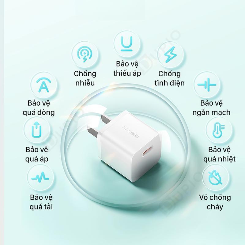 Bộ sạc USB Type C, Essager PD 20W GaN, Bộ sạc Nhanh Cầm Tay Bộ Chuyển Đổi nguồn…