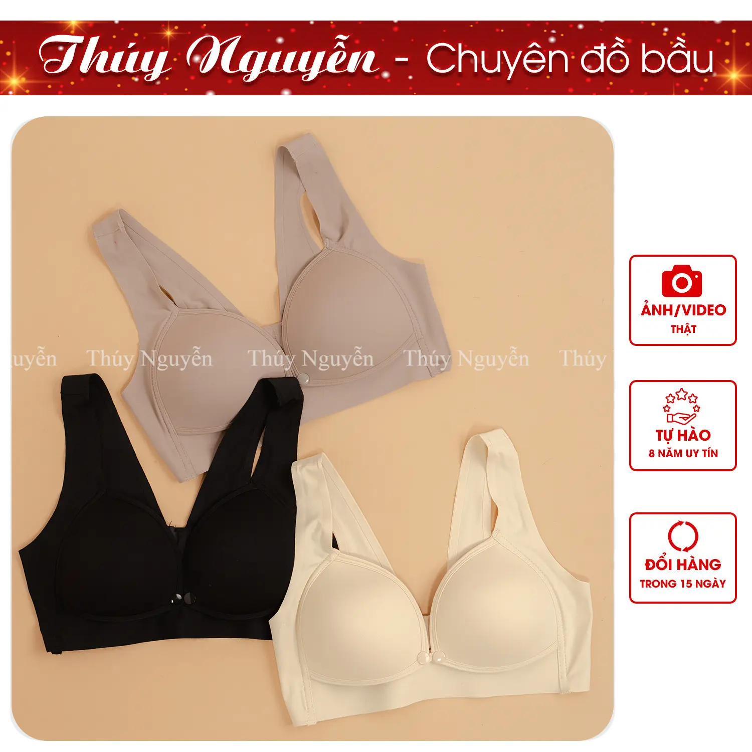 (165) Áo su non airsm không viền cho mẹ bầu, mặc nâng ngực, mút mỏng, mềm mịn, co giãn tốt, nâng ngực tròn khe, co giãn 4 chiều, thoải mái thoáng khí