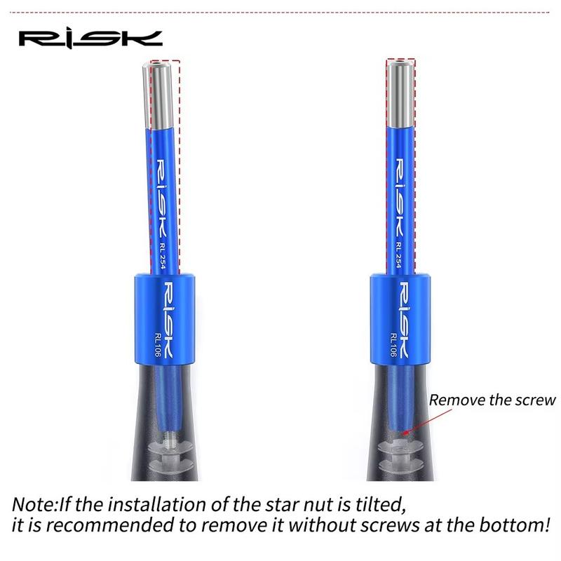 Product Introduction of New RISK Bike Headset Installer Tool Steel Disassembly Bike Star Nut Tool Bicycle Sunflower Installation Tool for MTB Road Bike 23