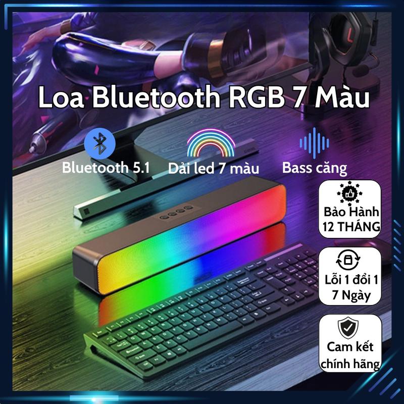 Loa bluetooth soundbar RGB N8 cao cấp âm thanh vòm 3D phiên bản đặc biệt dùng cho máy tính, vi tính, có đèn LED Củ Loa Nghe Nhạc