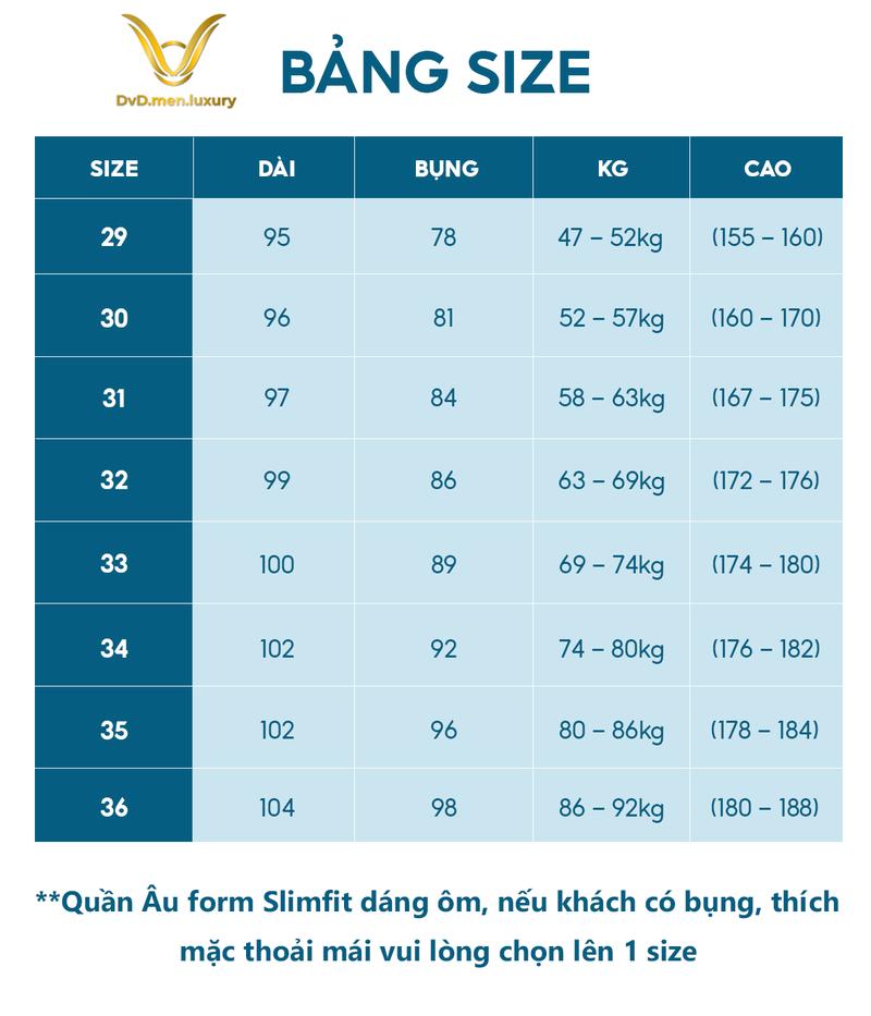 Product Introduction of Quần Âu Nam Ôm Nhẹ, Màu Xanh Dương form Slimfit - Dvd Men 0