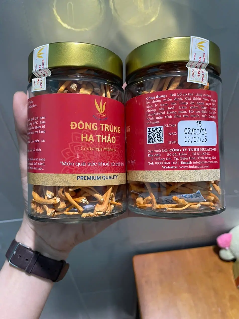 Sale sốc 02 Hũ 15g Đông trùng hạ thảo Sấy thăng hoa (Không hộp) Tổng 30g