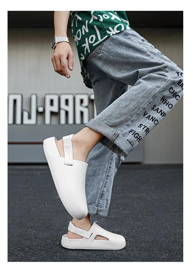 Product Introduction of Summer Men Platform Slippers Casual Outdoor Sandals EVA Slides Flip-Flops Beach Sandals Garden Shoes Comfortable Slippers Male 39