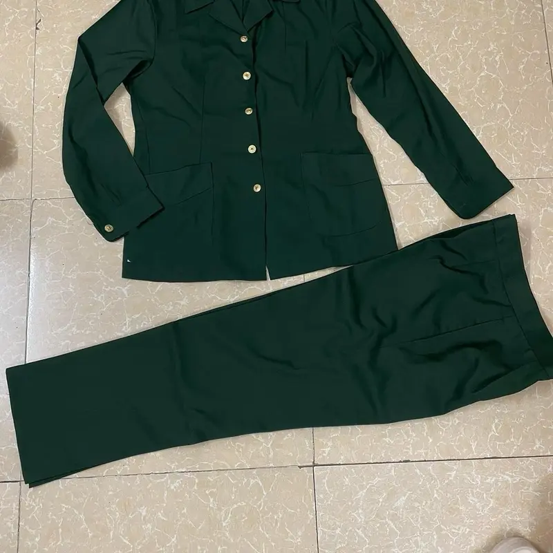 Bộ quần áo k08 nữ QN cộc tay và dài tay công ty X20 sx mùa xanh oliu hàng chuẩn đẹp 2