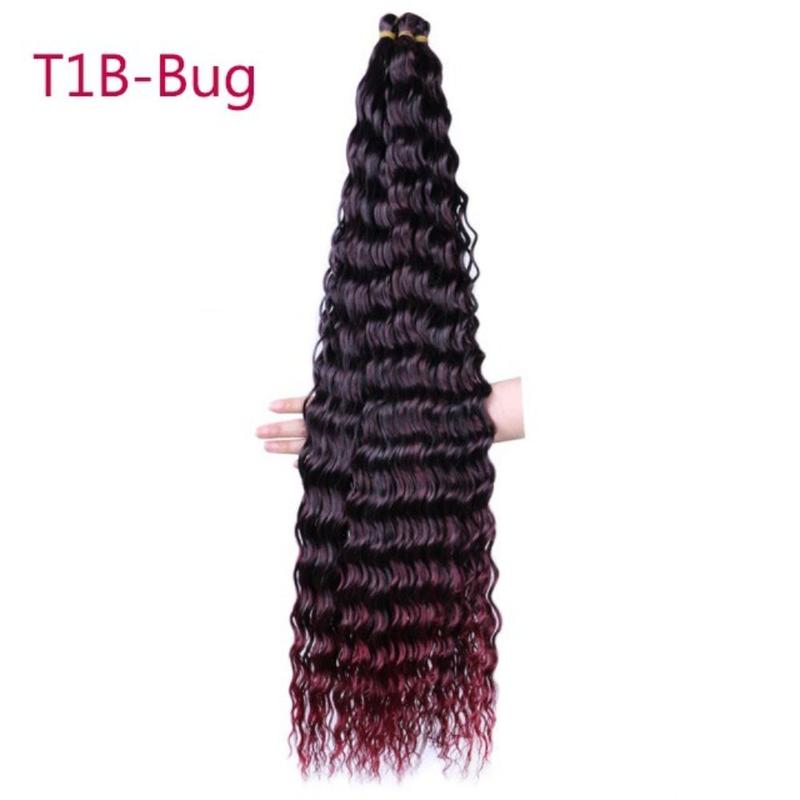 DIY Freetress Deep Twist Crochet Hair Ombre Afro Curls Synthetic Crochet Hair Long Curly Crochet Braiding Hair Extensions African 7