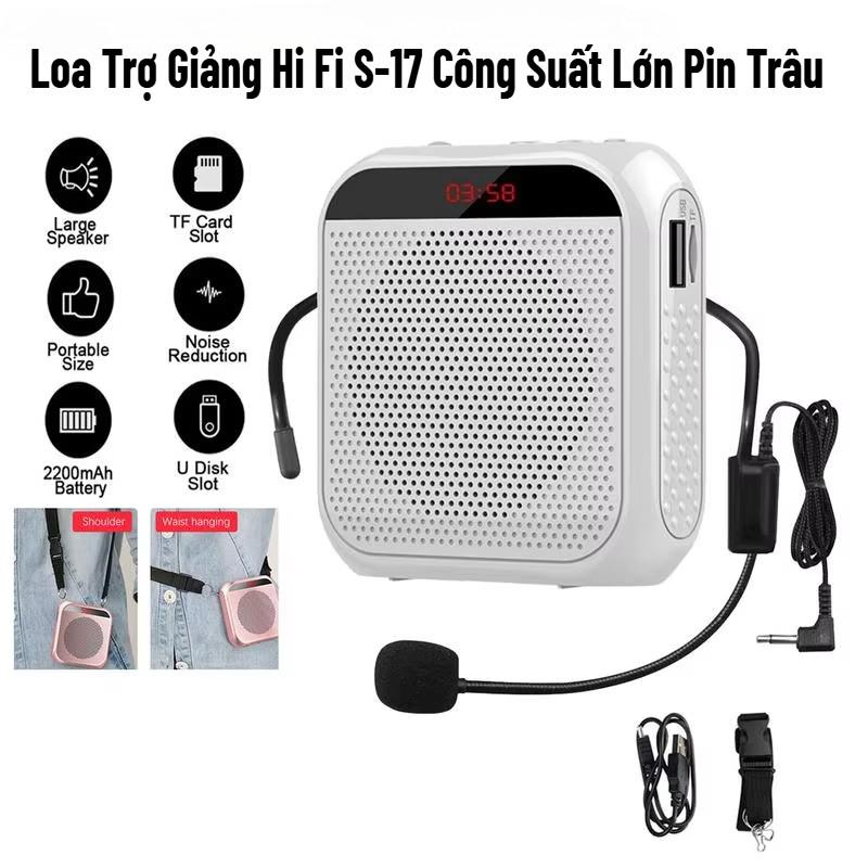Loa Khuếch Đại Loại Nhỏ Máy Trợ Giảng Không Dây Smart Chuyên Nghiệp Cáp USB Thẻ TF Có Micro Kèm Cho Giáo Viên