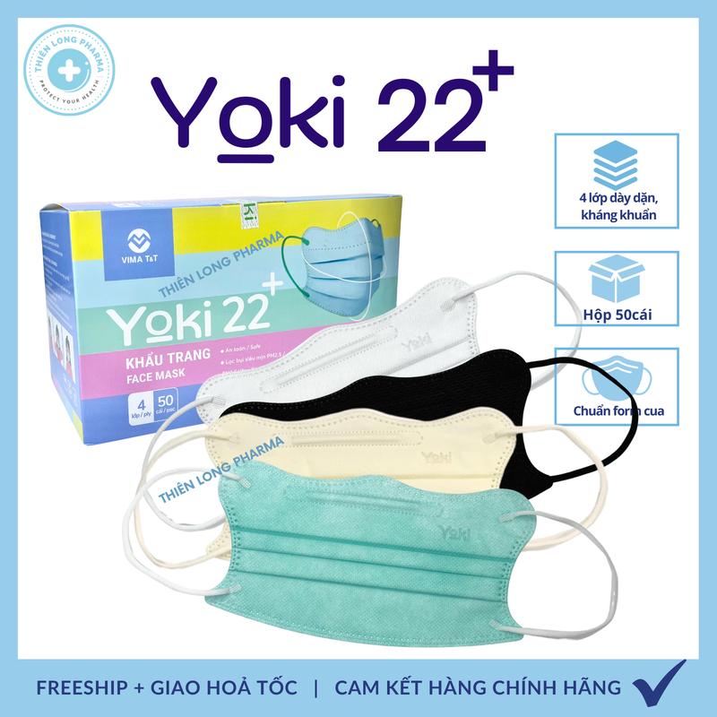 [SET 50 Cái] Khẩu trang Cua Yoki 22+ kiểu dáng KF94 cải tiến 4 lớp kháng khuẩn hàng chính hãng công ty