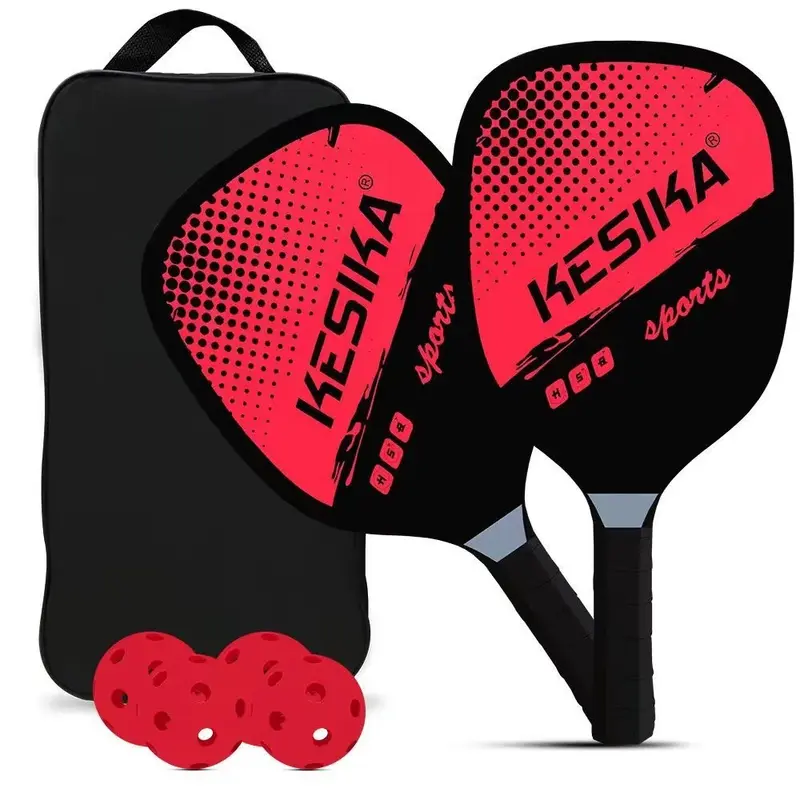Bộ Vợt  PIckleball Sợi Các Bon Thể Thao Ngoài Trời Vợt Peak ,2 Vợt Kèm 4 Bóng .Vợt Bóng Ném Mỹ 6