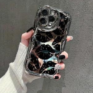 Funda para celular con estampado de labios, cubierta protectora antigolpes, accesorio para celular compatible con iPhone 16 15 14 13 12 11 Plus Pro Max, Casing