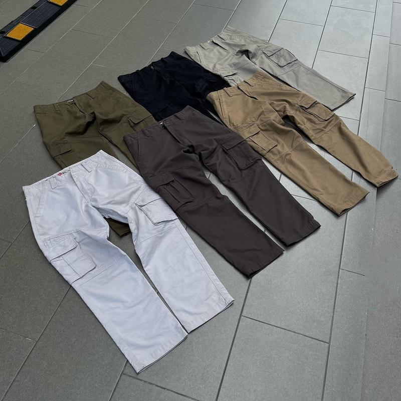 Quần dài túi hộp Cargo Pants nam nữ - Đủ màu - Bảng V2 - Sid.studio - Unisex Menswear Kaki Kem