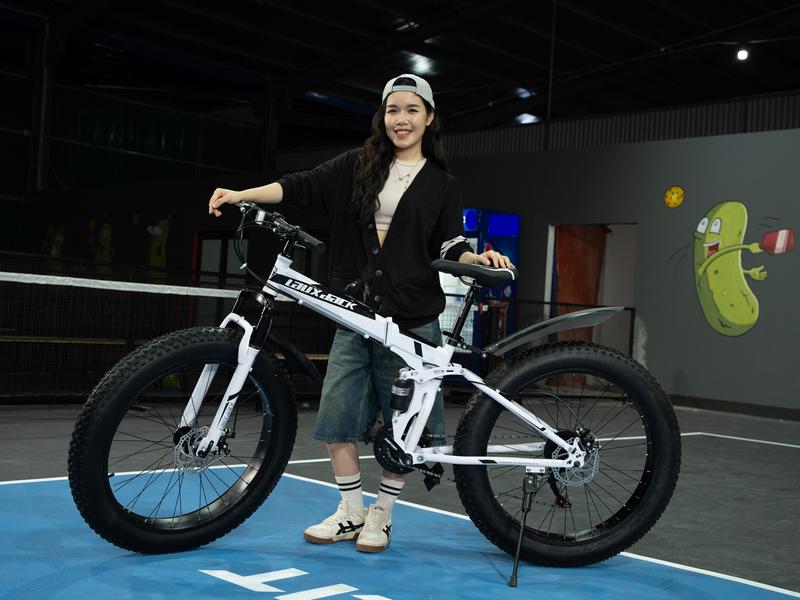 Xe đạp thể thao, Xe đạp khung gấp gọn - LAUXJACK - Bánh béo nan hoa, phù hợp chiều cao 1m55 - 1m90